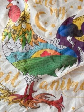 Colorful Junk Gypsy scarf with chicken z